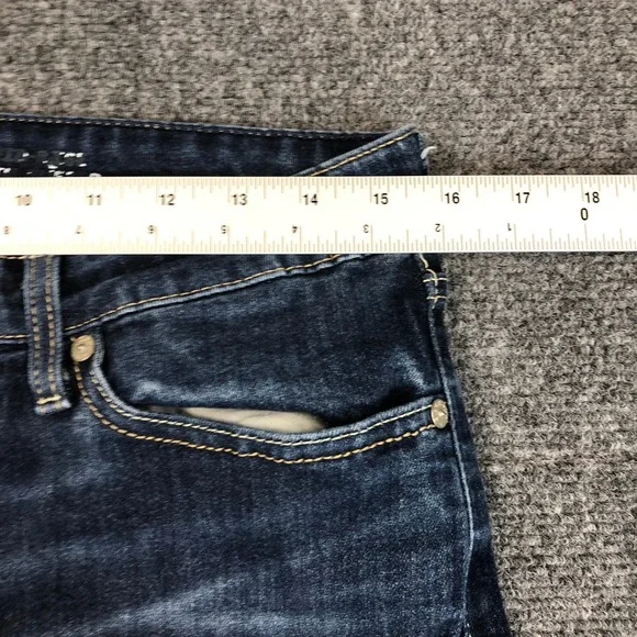 Signature by Levi Strauss & Co Mid Rise Straight Leg Dark Wash Jean Women 10 W30 - Picture 5 of 11